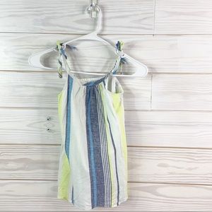 Gymboree Size 7 Lime Blue & White Cute Tank Top